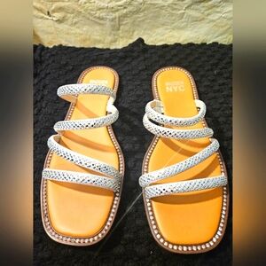 Madden NYC Women's White Strappy Sandals